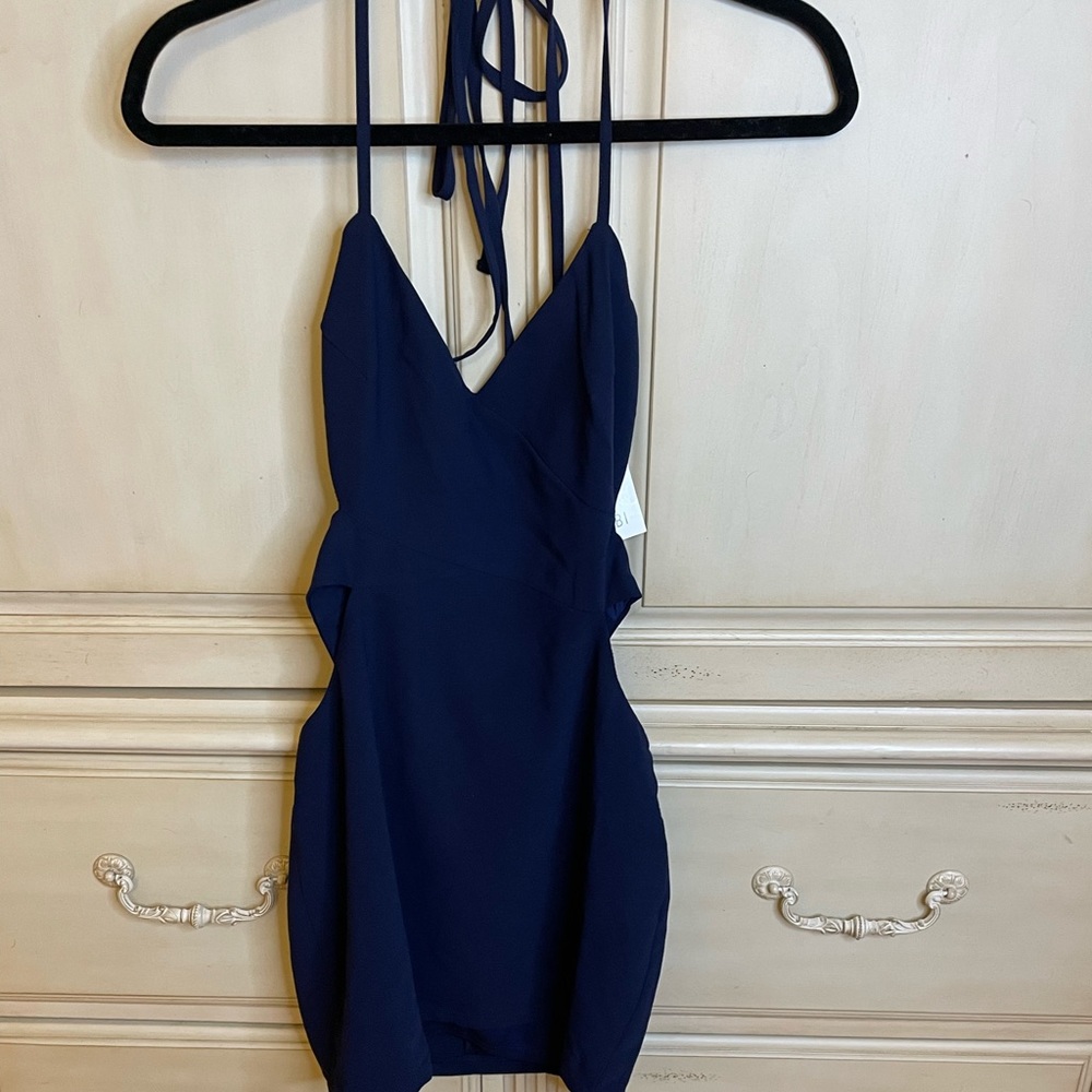NWT Tobi navy cut out dress size small